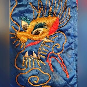 1950's Smoking Jacket Dragon embroidered